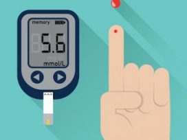 Blood-glucose-finger-prick-test